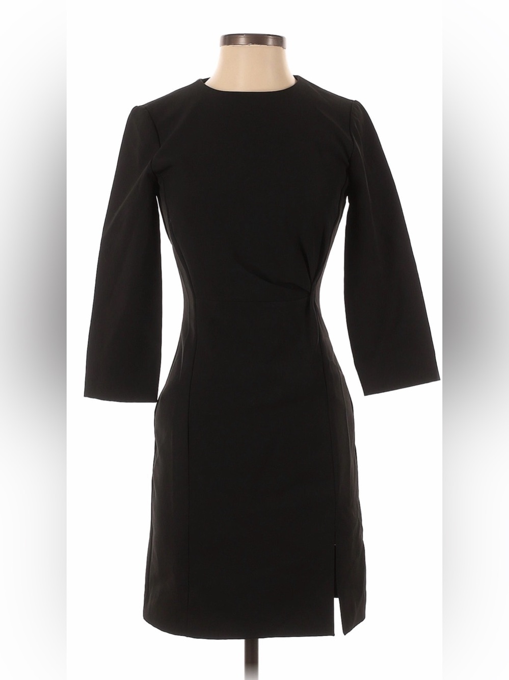 Mango Black Long-Sleeve Sheath Dress